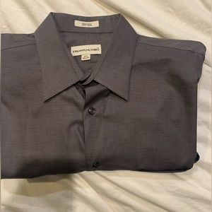 Mens Long Sleeve Dark Drey Shirt  17 1/2 34-35